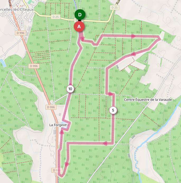 tracé du parcours
